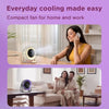 Desktop Circular Rechargeable Fan with 360° Adjustable Airflow | Model QL-02 | Quiet Personal Cooling Fan for Home, Office & Bedroom | Random Color