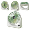 Circular Rechargeable Desktop  Fan | Model QL-01 | 3 Speed Personal Cooling Fan | Quiet Air Circulator for Home, Office & Travel | Random Color