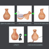 Vase-Shaped LED Humidifier | Model  JSQ07 | USB Wood Grain Ultrasonic Cold Mist Humidifier | Aromatherapy Air Freshener | 200 ml