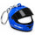 Mini Motorcycle Helmet Keychain with LED | Full Face Helmet Pendant with Movable Visor | Bike, Car & Backpack Key Ring | Random Color